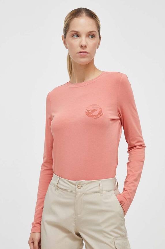 Sportska majica dugih rukava Viking Escalante print narančasta 500.25.9311