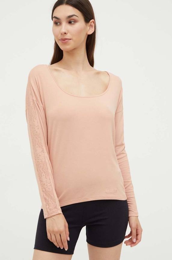 Calvin Klein Underwear hosszú ujjú otthoni viseletre 000QS7006E rózsaszín AW23