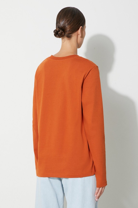 Oblačila Bombažna majica z dolgimi rokavi Fjallraven 1960 Logo F86989.243 oranžna