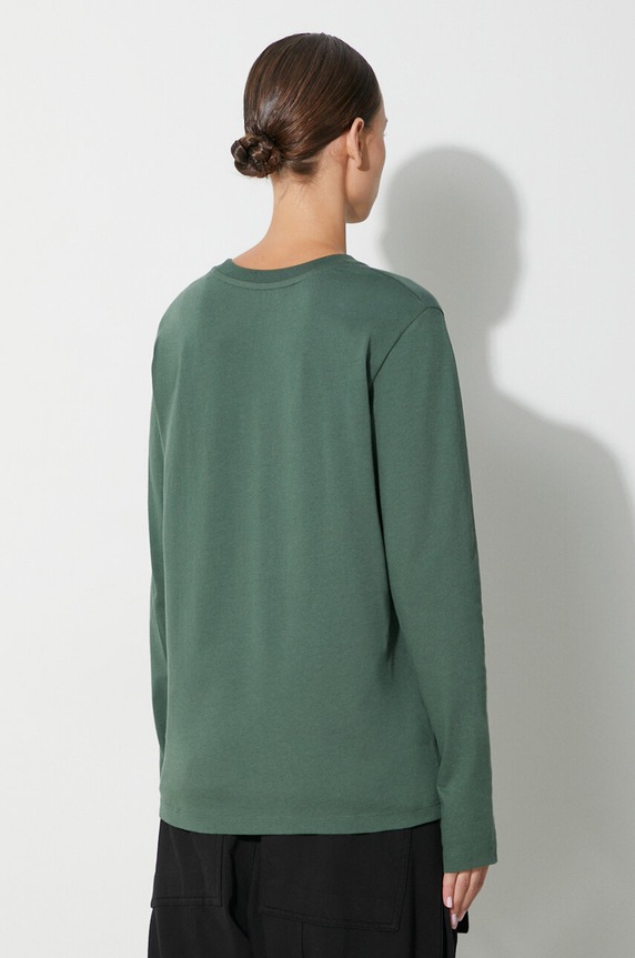Clothing Fjallraven cotton longsleeve top 1960 Logo F86989.679 green