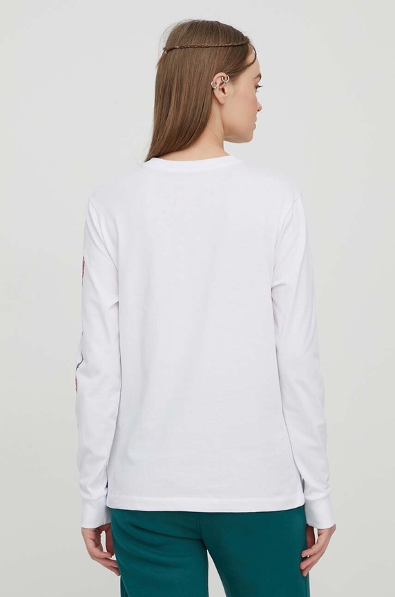 Odzież Vans longsleeve bawełniany VN000F37WHT1 biały