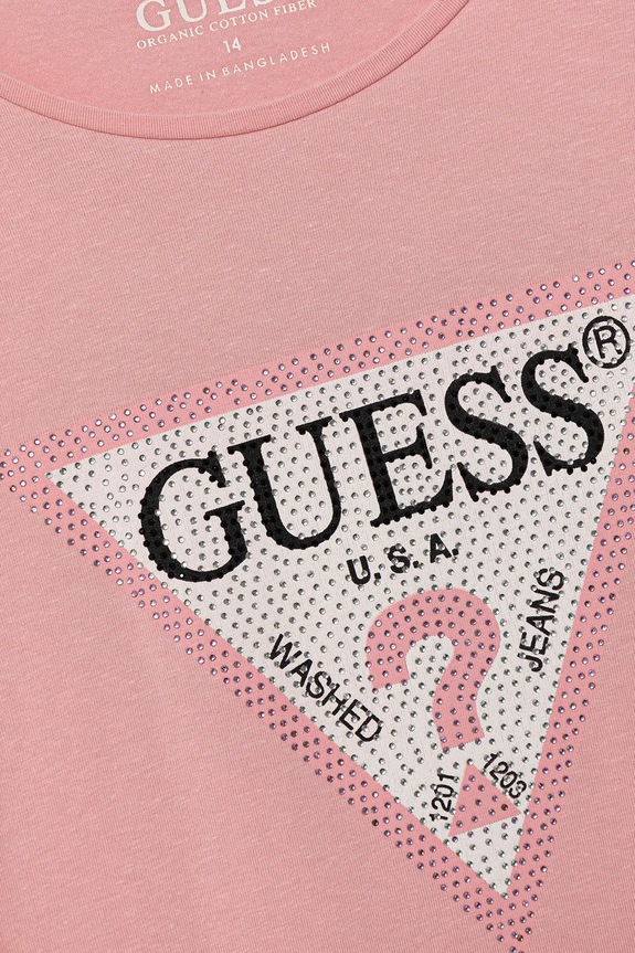 Dziewczynka Guess longsleeve dziecięcy J2YI50.K6YW1.9BYX różowy