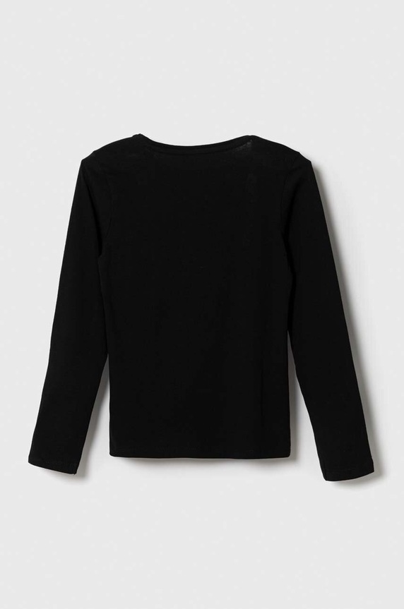 Guess longsleeve bawełniany dziecięcy J84I36.K8HM0.9BYX czarny AW23
