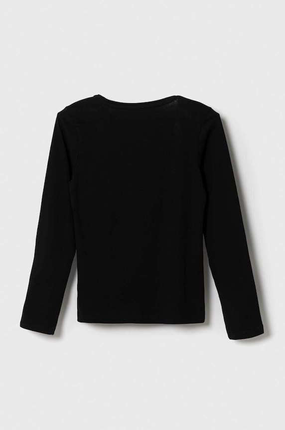 Guess longsleeve bawełniany dziecięcy J84I36.K8HM0.9BYX czarny AW23