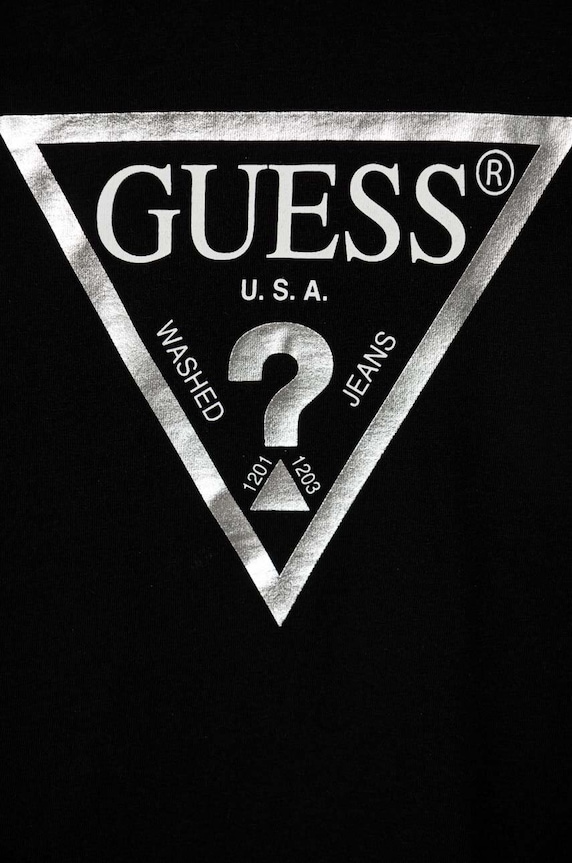 Dziewczynka Guess longsleeve bawełniany dziecięcy J84I36.K8HM0.9BYX czarny