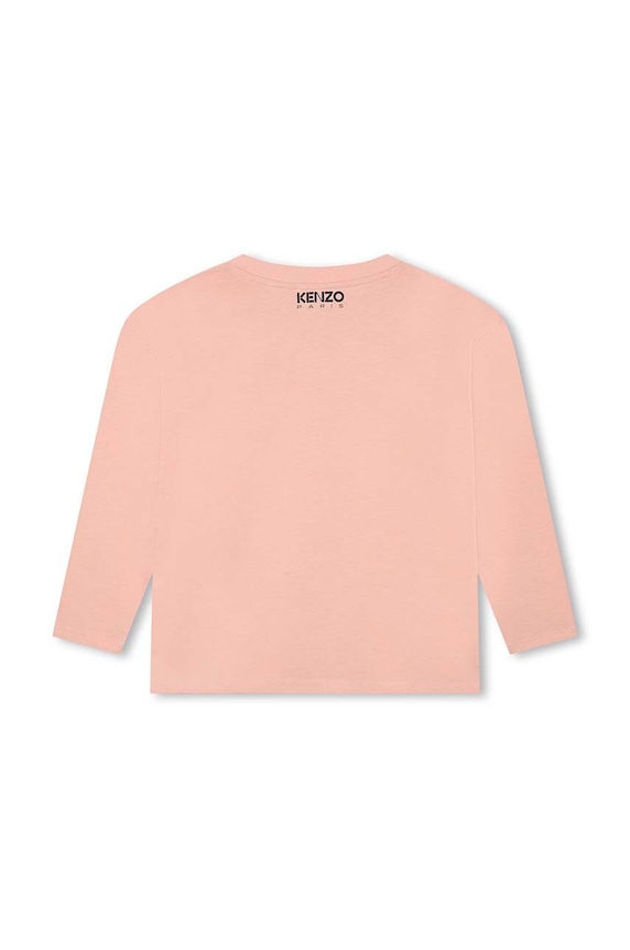 Kenzo Kids longsleeve bawełniany dziecięcy K15712.114.150 różowy AW23