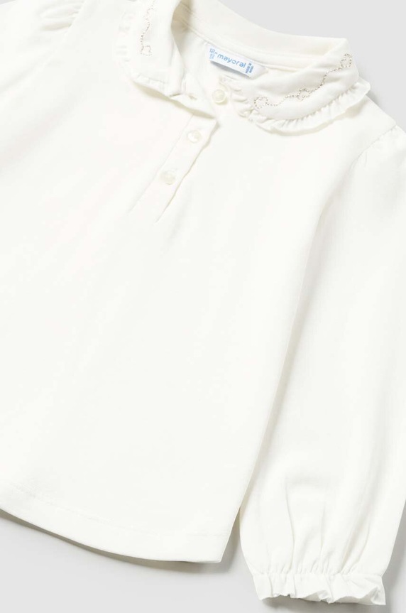 Dziewczynka Mayoral longsleeve niemowlęcy 104.4J.Baby.9BYX beżowy
