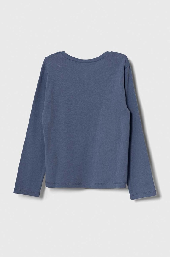 United Colors of Benetton gyerek pamut hosszú ujjú felső 3I9WG10A3.P.SEASONAL kék AW23