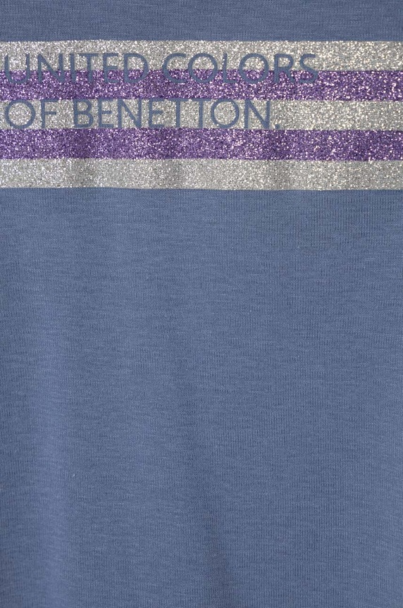 Lány United Colors of Benetton gyerek pamut hosszú ujjú felső 3I9WG10A3.P.SEASONAL kék