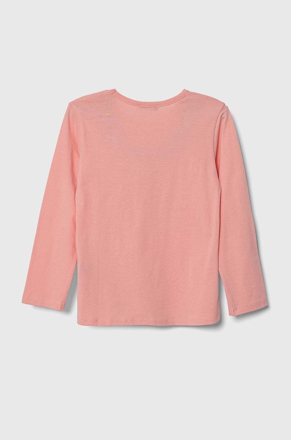 United Colors of Benetton gyerek pamut hosszú ujjú felső 3096G10AH.P.SEASONAL rózsaszín AW23
