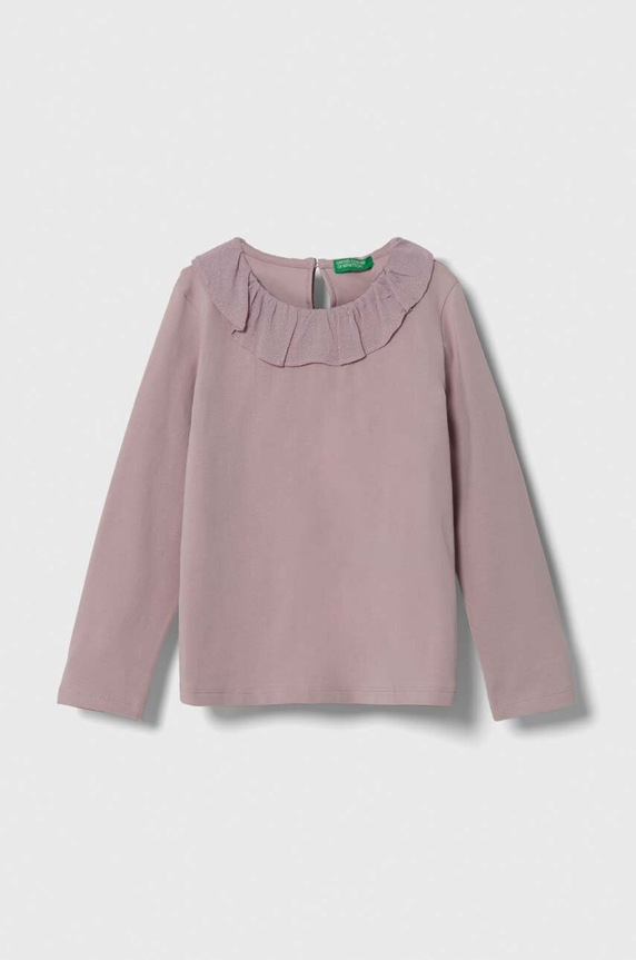 United Colors of Benetton gyerek hosszúujjú elasztánnal lila 3P4ZG10AN.P.SEASONAL