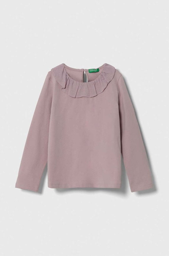 United Colors of Benetton gyerek hosszúujjú elasztánnal lila 3P4ZG10AN.P.SEASONAL