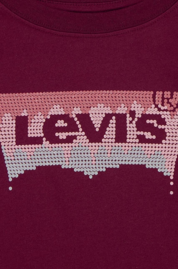 Fete Levi's longsleeve copii 3EJ159 rosu