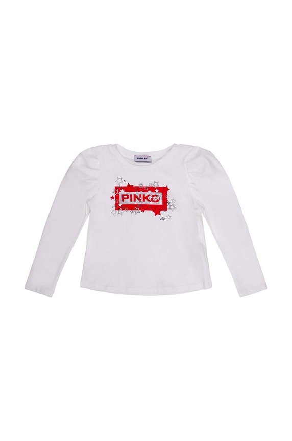 Pinko Up longsleeve copii print alb F3PIBGTH155