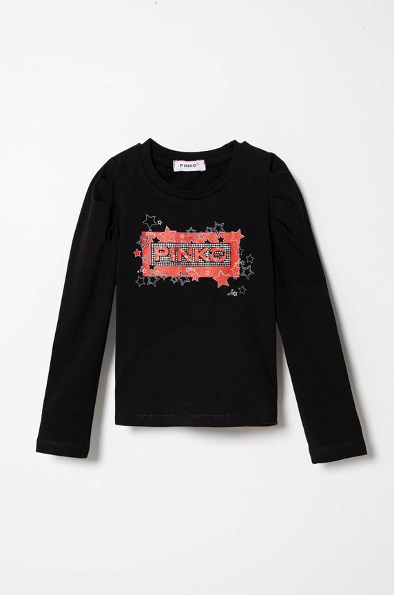Pinko Up longsleeve copii print negru F3PIBGTH155
