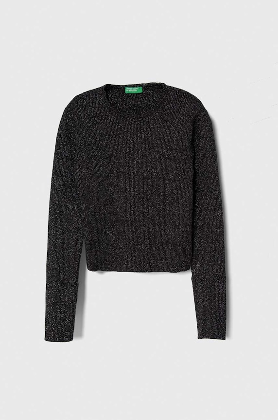 United Colors of Benetton gyerek pulóver vékony fekete 15BJC106C.G.SEASONAL