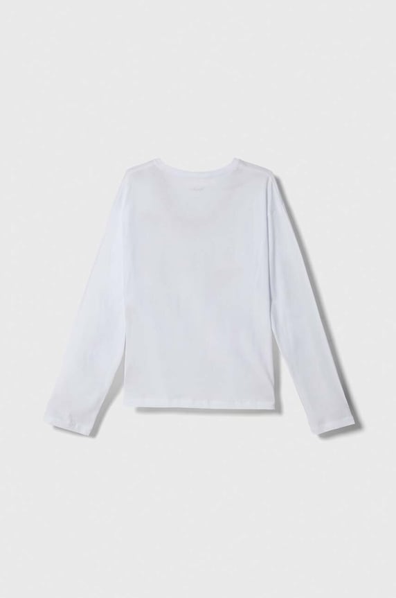 Dječja pamučna majica dugih rukava Pepe Jeans PG503043 bijela AW23