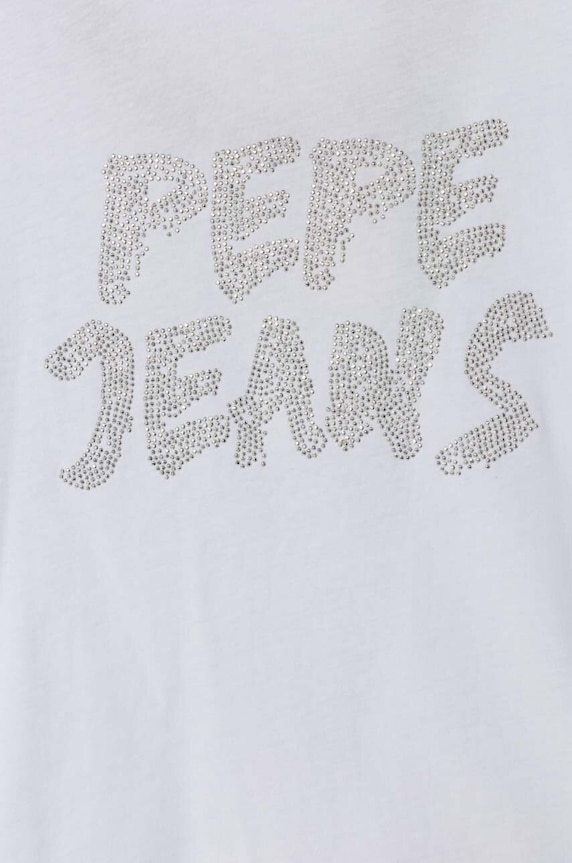 Djevojčice Dječja pamučna majica dugih rukava Pepe Jeans PG503043 bijela