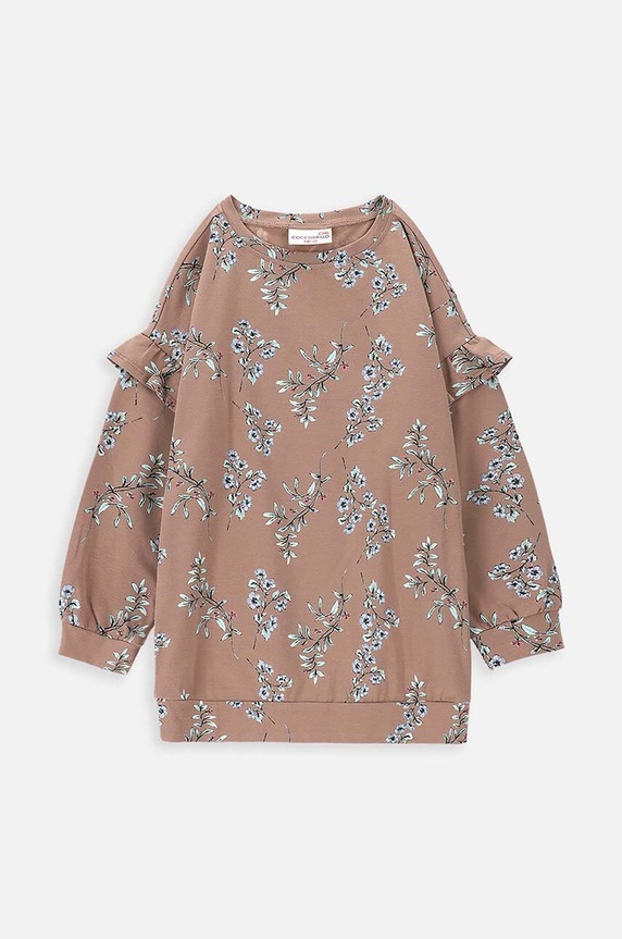 Coccodrillo longsleeve dziecięcy wzorzyste brązowy ZC3144101WGJ