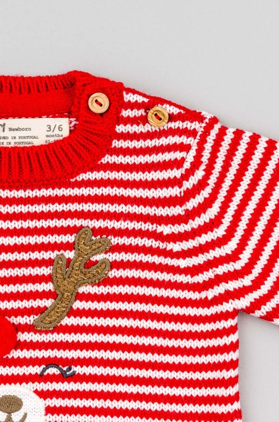 Dziewczynka zippy sweter niemowlęcy 3105623301 czerwony