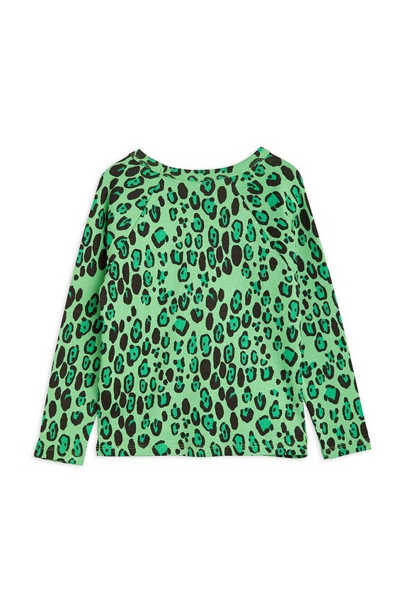 Хлопковый детский лонгслив Mini Rodini 2372013175 зелёный AW23