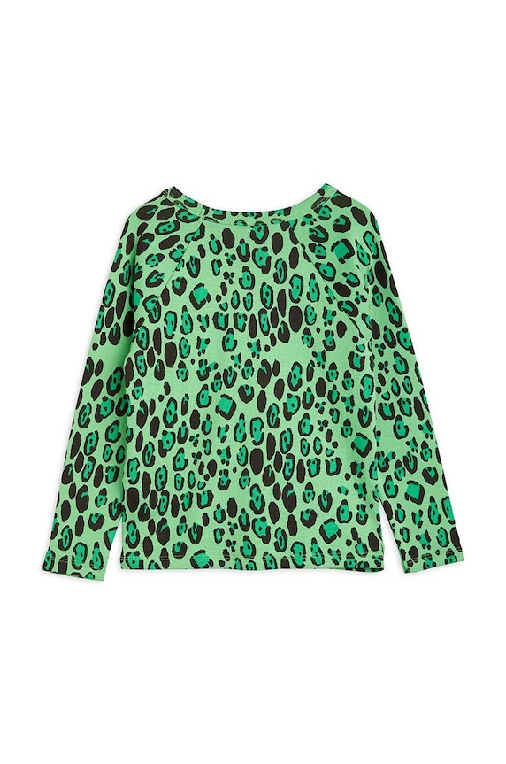Хлопковый детский лонгслив Mini Rodini 2372013175 зелёный AW23
