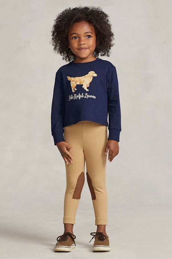 Polo Ralph Lauren longsleeve bawełniany dziecięcy 312916817001 granatowy