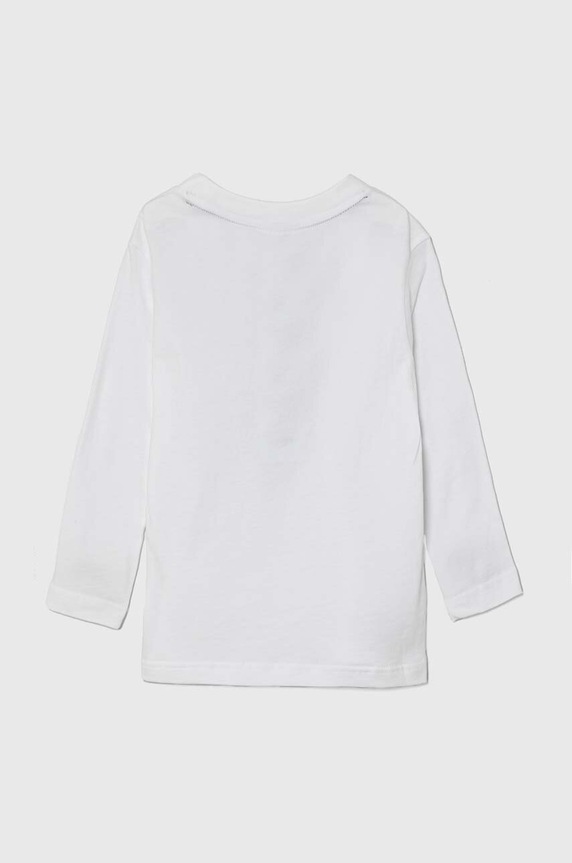 Lacoste longsleeve bawełniany dziecięcy TJ1123 biały AW25