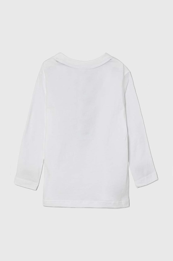 Lacoste longsleeve bawełniany dziecięcy TJ1123 biały AW25