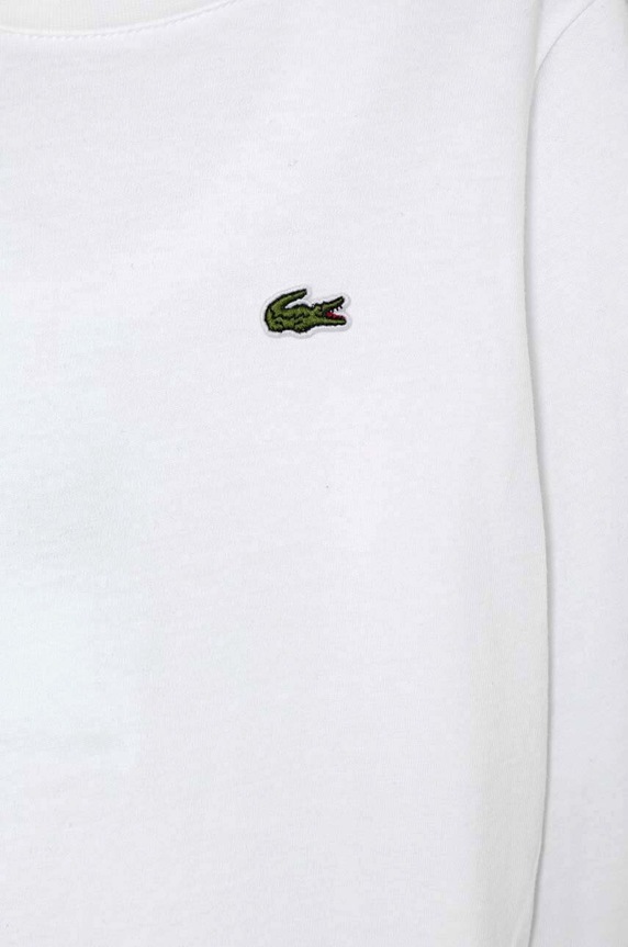 Chłopiec Lacoste longsleeve bawełniany dziecięcy TJ1123 biały
