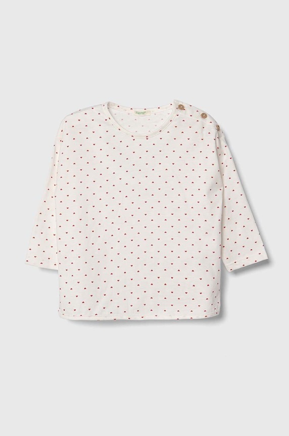 United Colors of Benetton baba pamut hosszú ujjú pamut fehér 3K84A103I.W.SEASONAL
