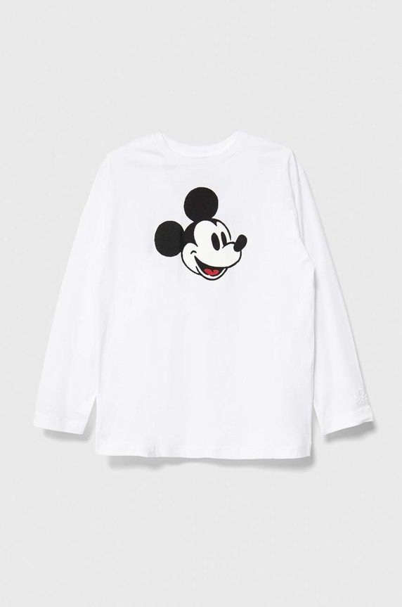 United Colors of Benetton gyerek pamut hosszú ujjú felső x Disney pamut fehér 3096C10G0.G.SEASONAL