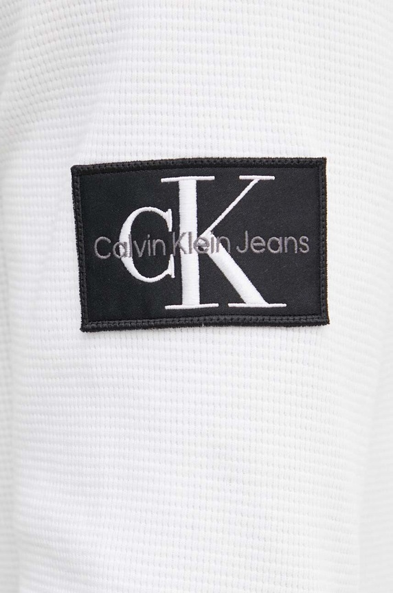 Calvin Klein Jeans pamut melegítőfelső J30J323485 bézs