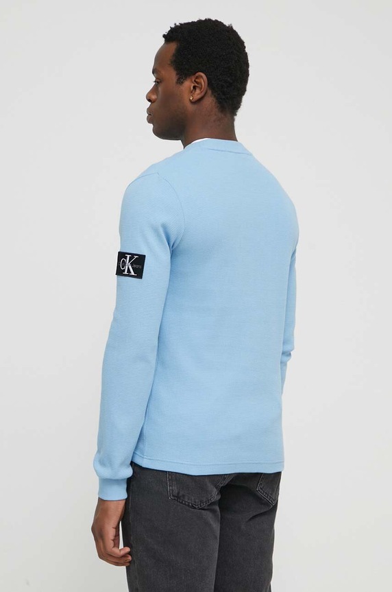 Oblečení Bavlněná mikina Calvin Klein Jeans J30J323485 modrá