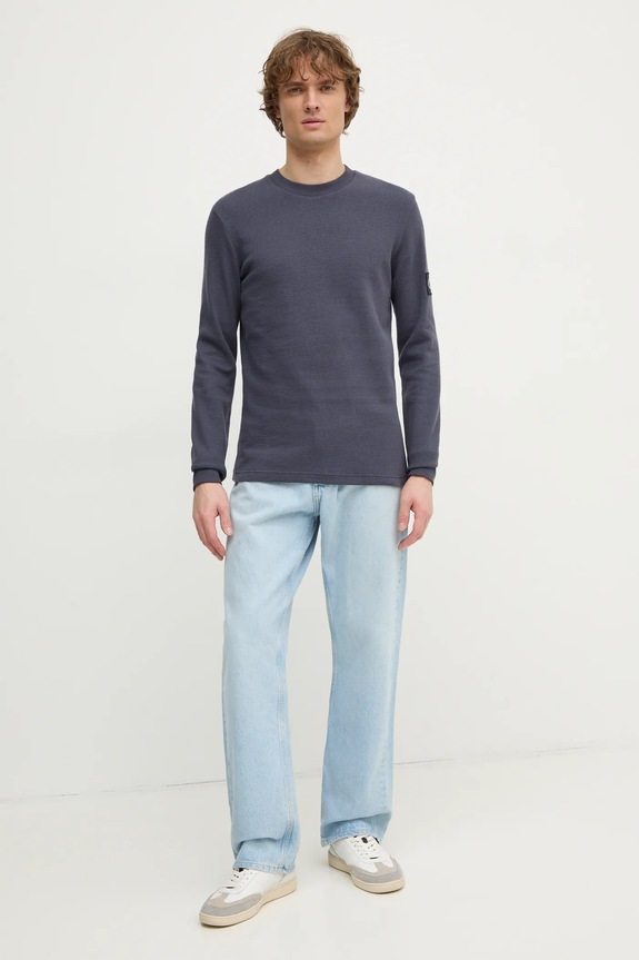 Calvin Klein Jeans bluza bawełniana J30J323485 niebieski AA00