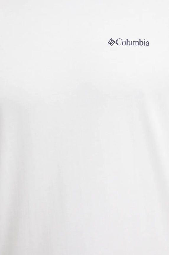 Bavlněné tričko s dlouhým rukávem Columbia bílá 2054553