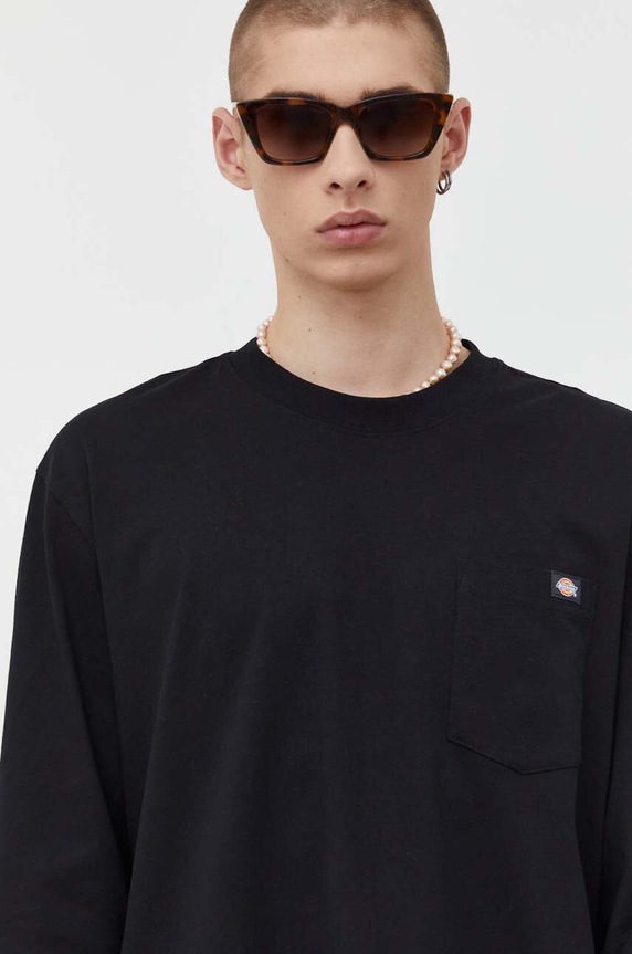 Dickies longsleeve bawełniany czarny DK0A4YGHBLK1