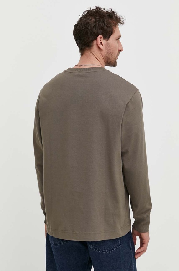 Odzież G-Star longsleeve bawełniany D23459.C784 zielony
