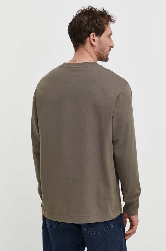 Odzież G-Star longsleeve bawełniany D23459.C784 zielony