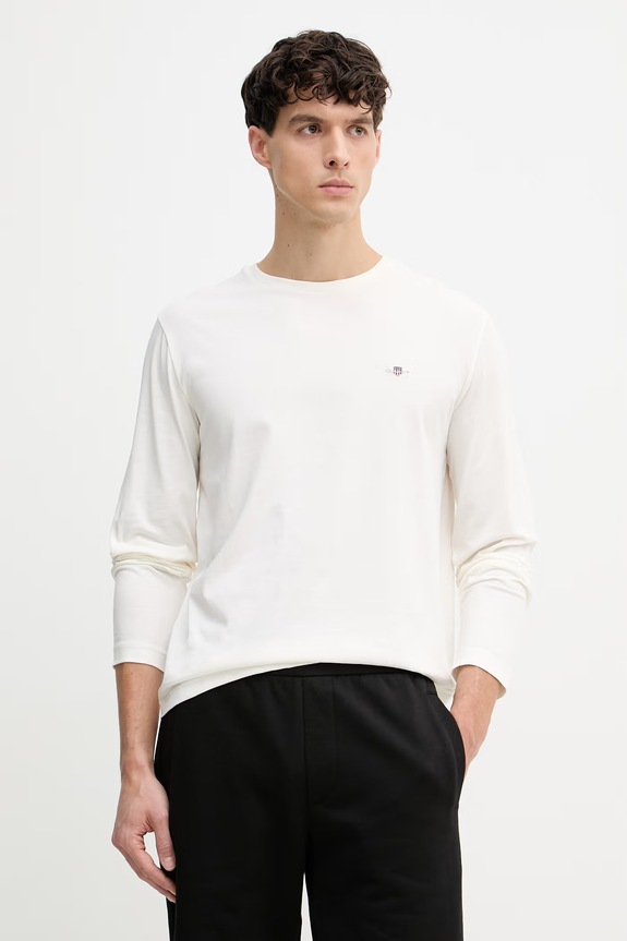 Gant longsleeve din bumbac bej 2004049
