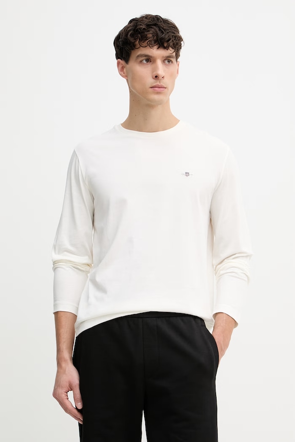 Gant longsleeve din bumbac bej 2004049