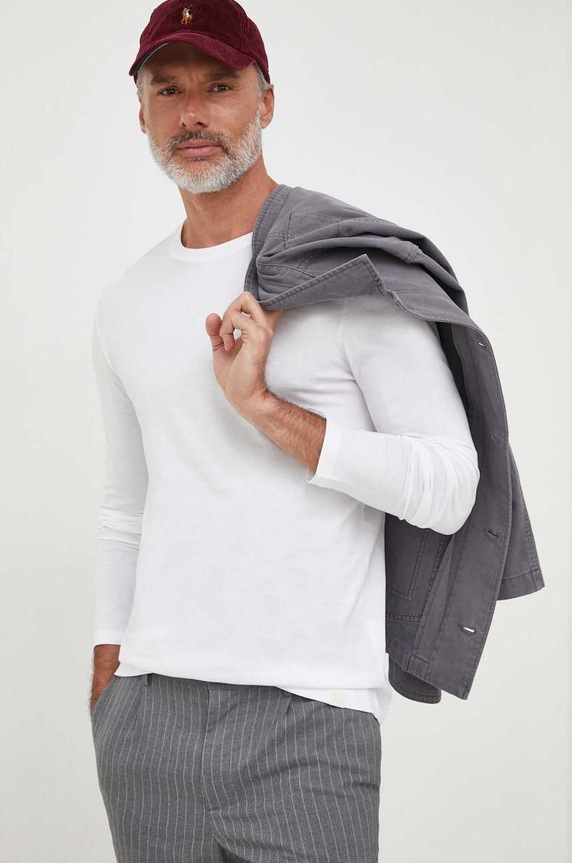 United Colors of Benetton pamut hosszúujjú pamut fehér 3U53J1F05.101