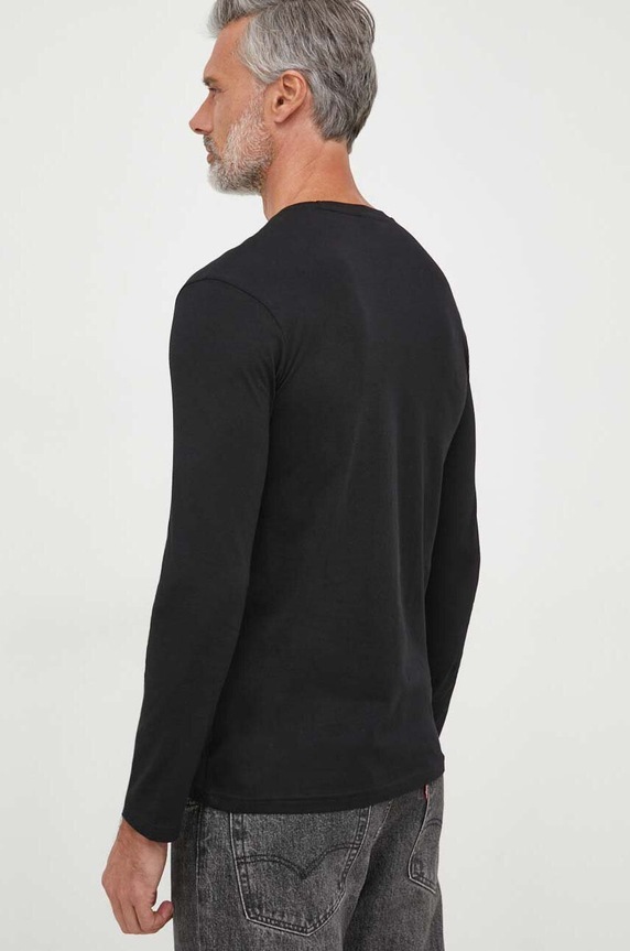 United Colors of Benetton pamut hosszúujjú 3U53J1F05.100 fekete AA00