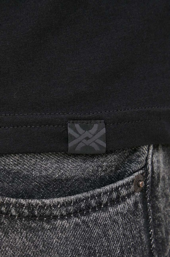 United Colors of Benetton pamut hosszúujjú fekete 3U53J1F05.100