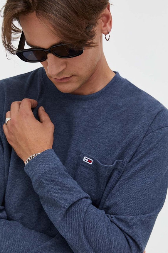 Tommy Jeans hosszú ujjú sötétkék DM0DM17818