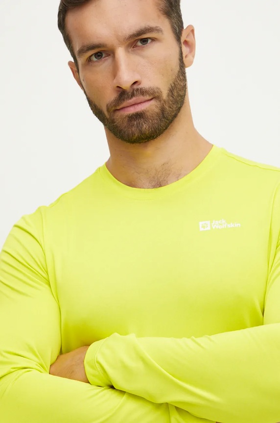 Αθλητικό μακρυμάνικο Jack Wolfskin Sky Thermal κίτρινο 1808682