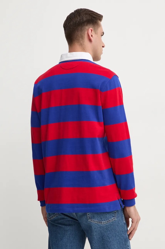 Odzież Polo Ralph Lauren longsleeve męski bawełniany 710717116 czerwony