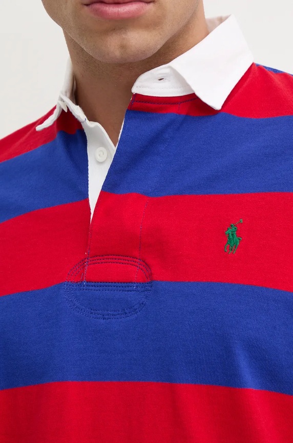 Polo Ralph Lauren longsleeve męski bawełniany 710717116 czerwony