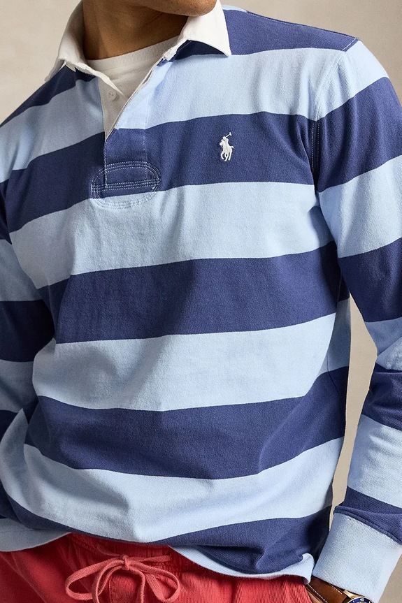 Odjeća Polo Ralph Lauren majica dugih rukava za muškarce od pamuka 710717116 plava