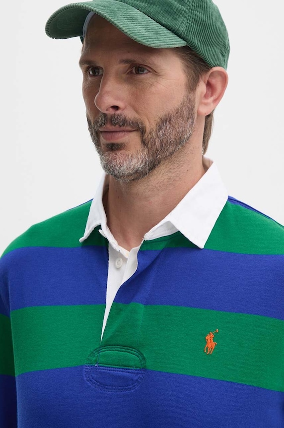 Polo Ralph Lauren Τοπ μακρυμάνικο ανδρικό βαμβακερό πράσινο 710717116